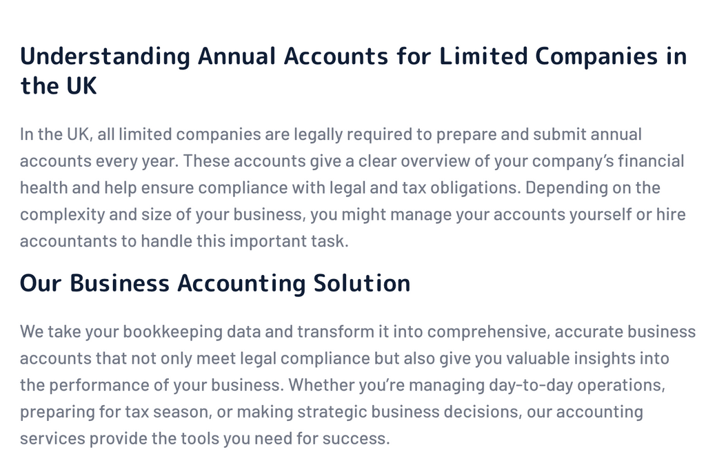Annual Accounts Services