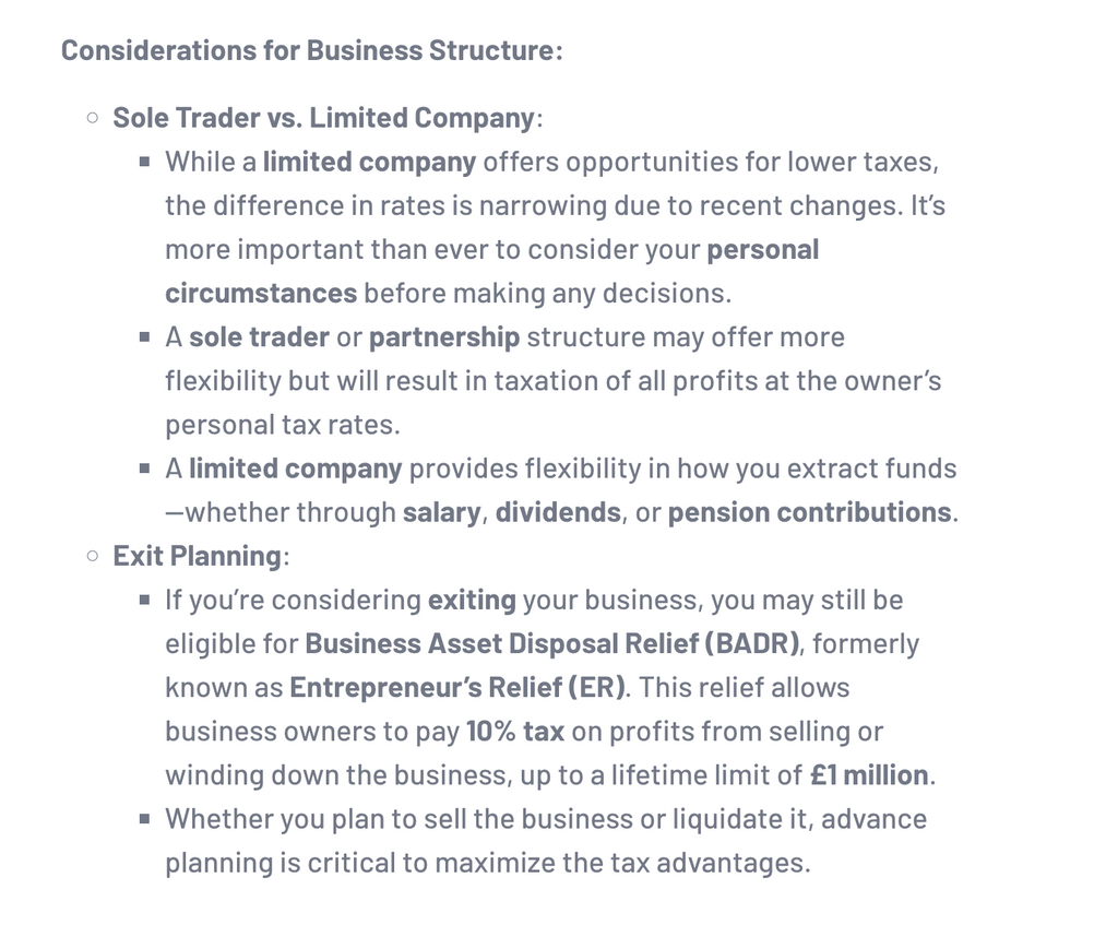 Business Tax Planning