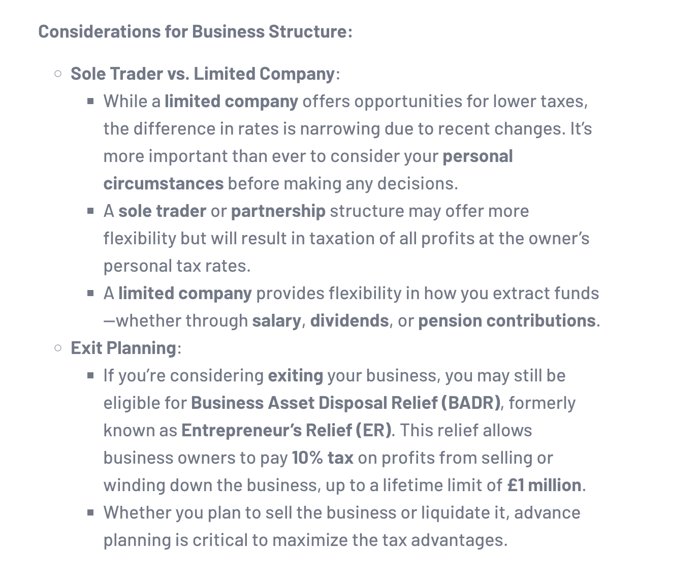 Business Tax Planning