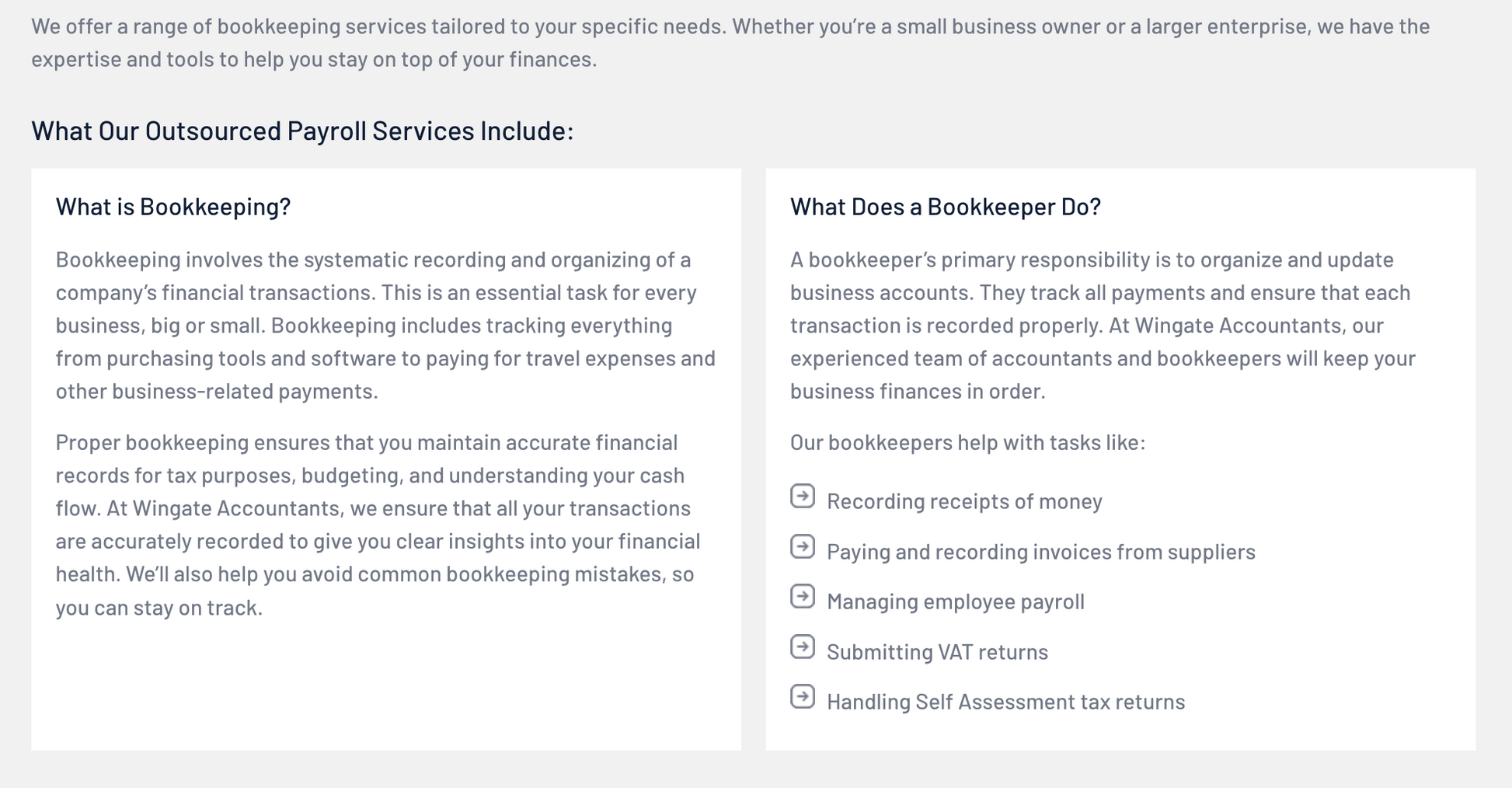 Bookkeeping Services